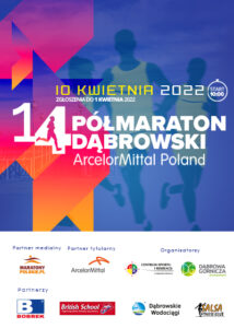 plakat na 14 półmaraton dąbrowski
