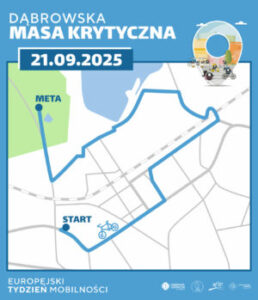 Dąbrowska Masa Krytyczna- trasa przejazdu