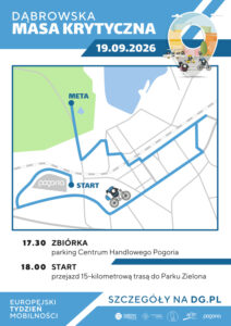Plakat promujący Dąbrowską Masę Krytyczną 2026